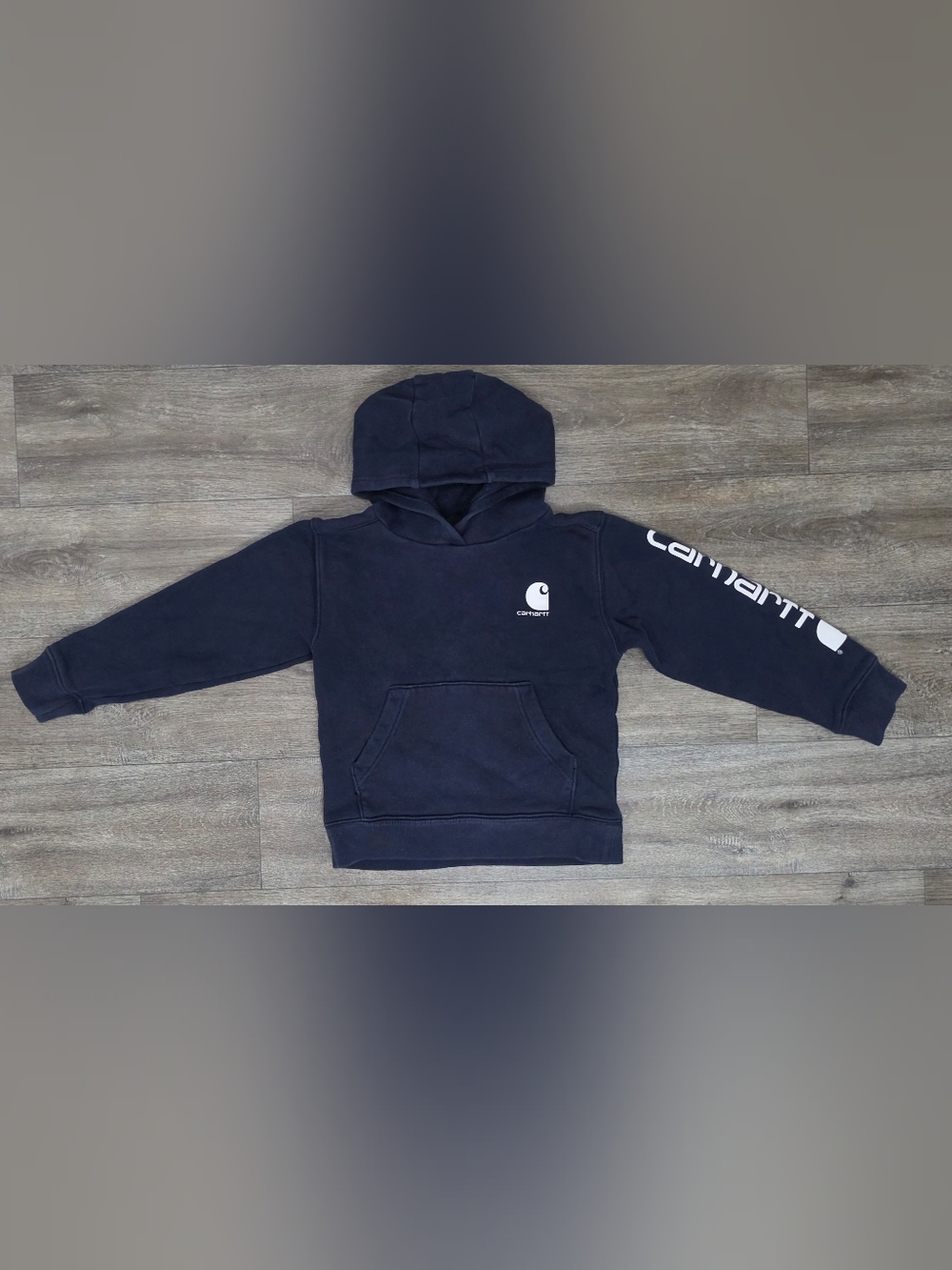 Carhartt Kids Hooded Sweatshirt with Sleeve Logo-Size 6
